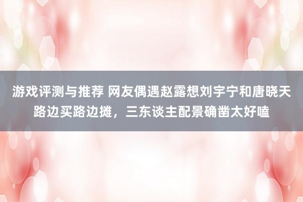 游戏评测与推荐 网友偶遇赵露想刘宇宁和唐晓天路边买路边摊，三东谈主配景确凿太好嗑