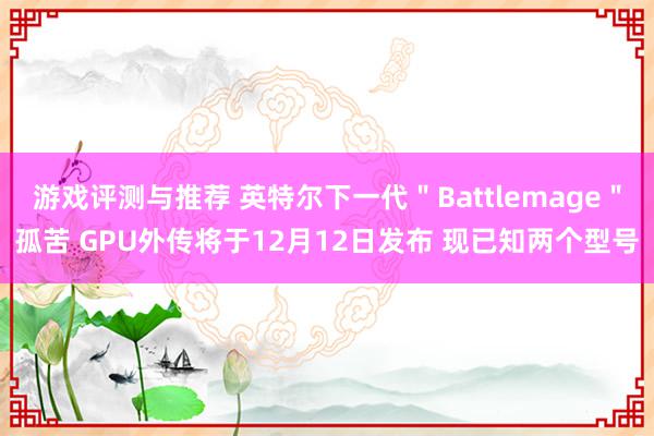 游戏评测与推荐 英特尔下一代＂Battlemage＂孤苦 GPU外传将于12月12日发布 现已知两个型号